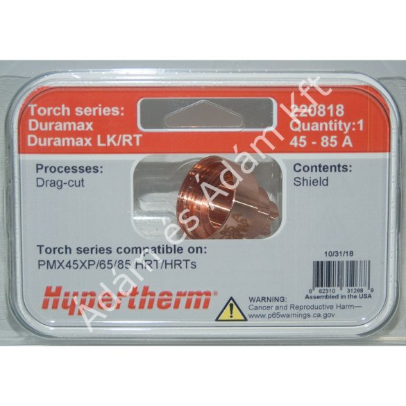 Hypertherm Duramax védősapka (45-85A) - 220818