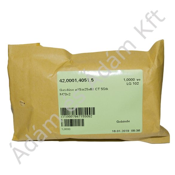 Fronius gázterelő 15/25x63mm - (5db/csomag) 42.0001.4051.5