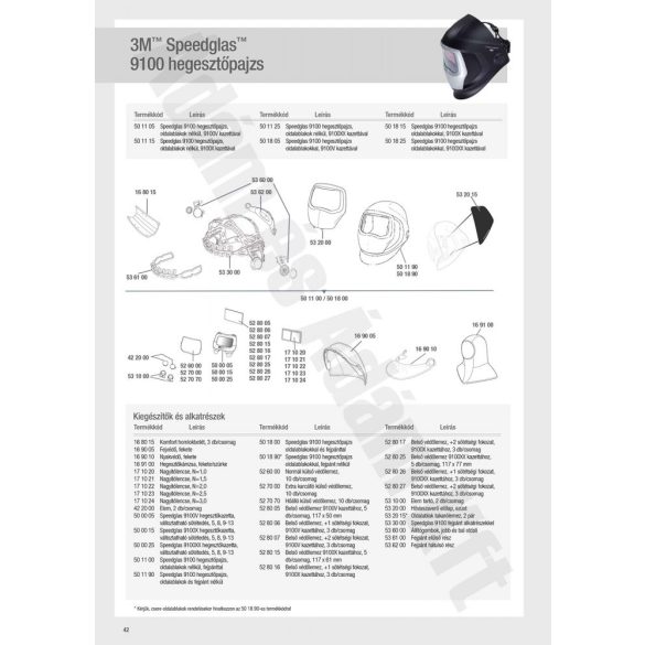 Speedglas belső védőplexi - 9100X - G5-03 E - 528015