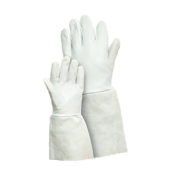 AWI hegesztő kesztyű, kecskebőr + hasított marhabőr mandzsetta (fehér)