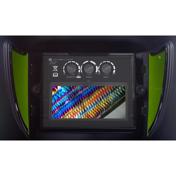 Weltek Navitek hegesztőpajzs oldalablakkal, S4 elektronikával és Airkem ABEP szűrőegységgel 