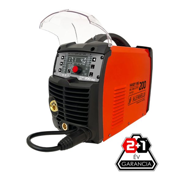 Alfaweld Handy MIG 200 LED Synergic inverteres hegesztőcsomag 4,3m3 corgon palackkal