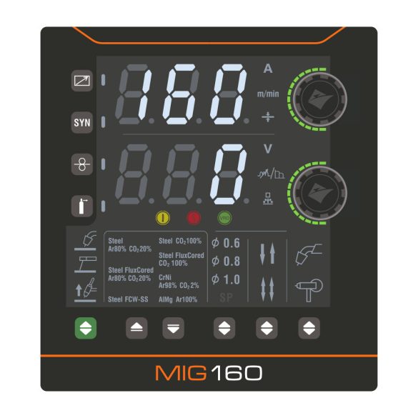 Jasic EVO20 MIG160 (N2S12) LiftTIG Synergic LCD inverteres hegesztőgép