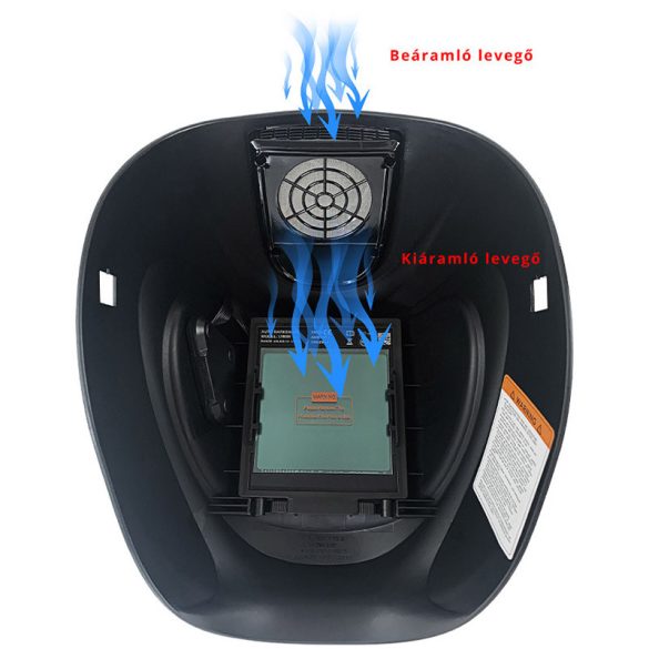 Jasic WH-JS-30-800H automata hegesztőpajzs led világítással és ventilátorral 